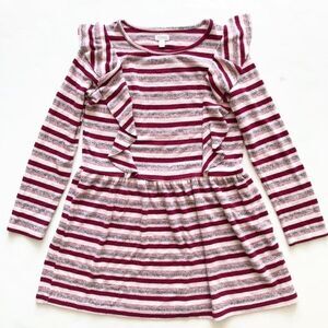 Gymboree stripe ruffle soft dress EUC M(7-8Y)